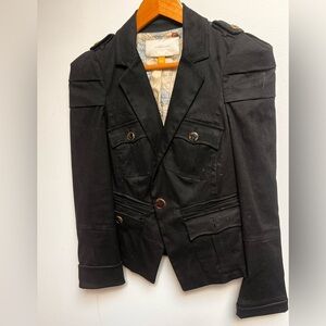 Anthropologie LEIFSDOTTIR Black Blazer size 4